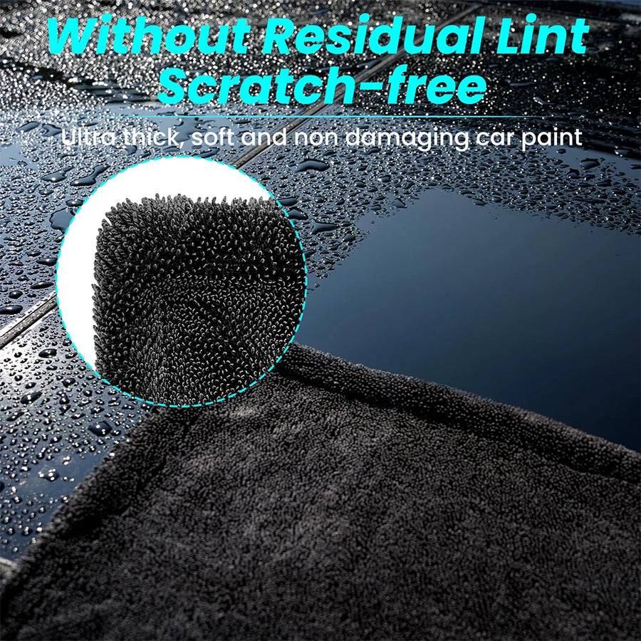 1300 GSM Grey Microfiber Drying Towel, Three Size Options