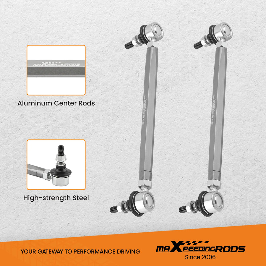 2-Piece Front Adjustable Sway Bar End Links 280- for Honda Civic 2016-2019