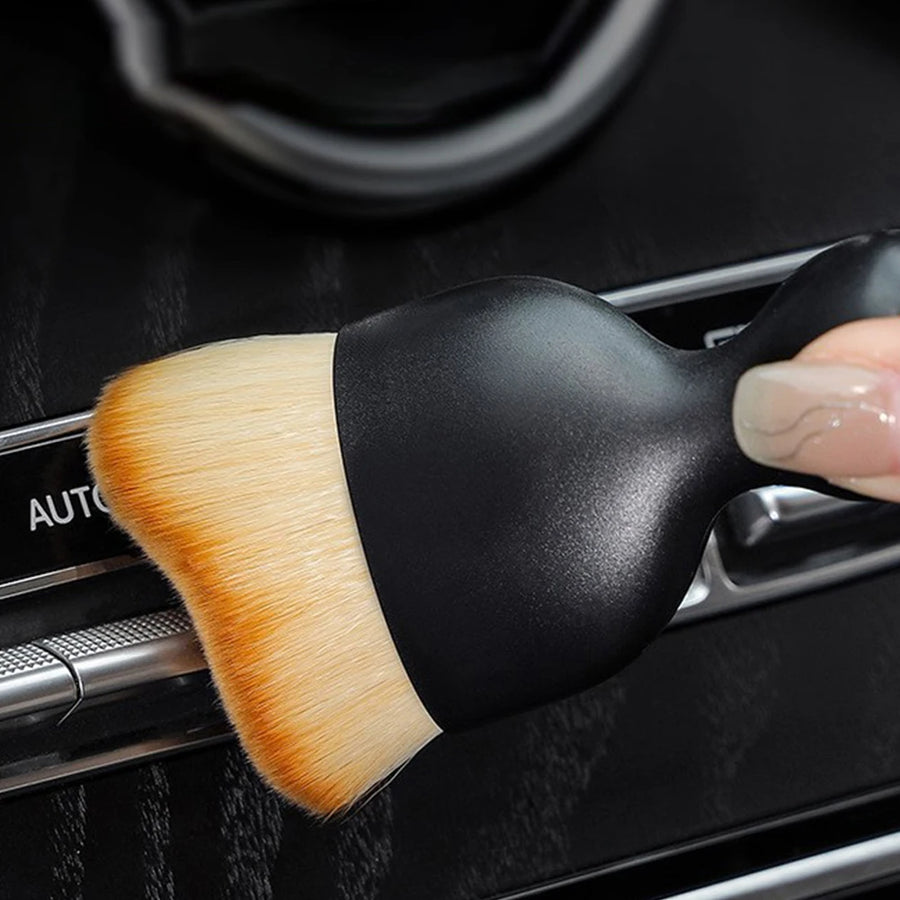 Soft-Bristle Automotive Interior Detailing Brush