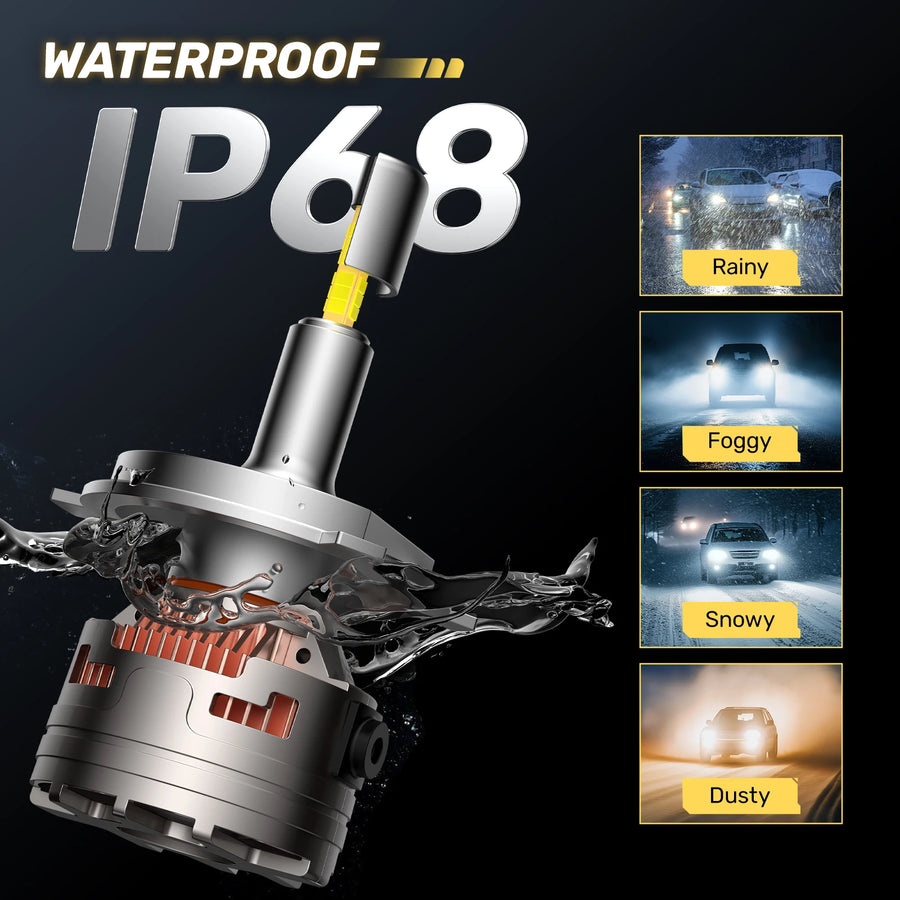 H4/9003/HB2 Headlight Bulb Pair – 150W – 6500K