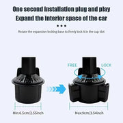 3-in-1 Detachable Car Cup Holder Tray With 360° Rotating Food Table