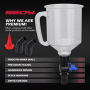18-Piece Spill-Free Engine Oil Funnel Set with 12 Adapters, 1.59 Quart