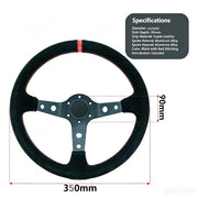 350 mm Deep-Dish Racing Steering Wheel – Leather or Suede