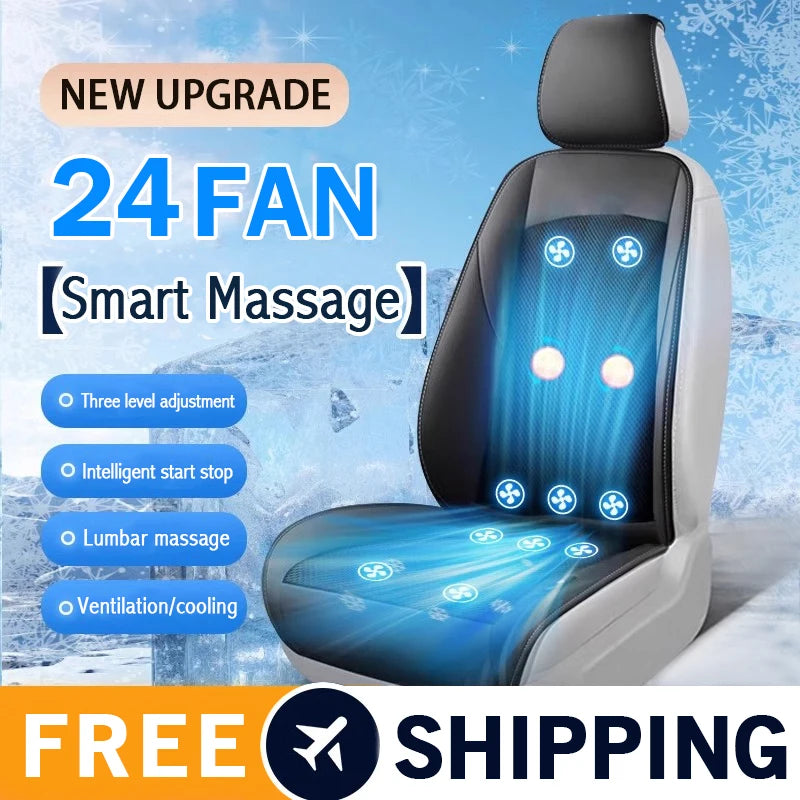Universal 12V/24V Ventilated Cooling Car Seat Cushion