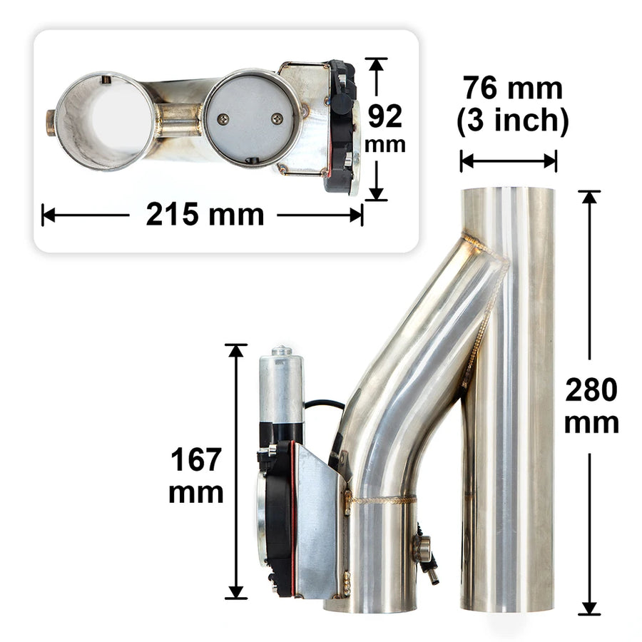 Universal Electric Exhaust Cutout Valve Kit