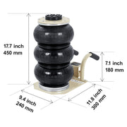 3-Ton Triple-Bag Pneumatic Air Jack, 6,600 lb Capacity