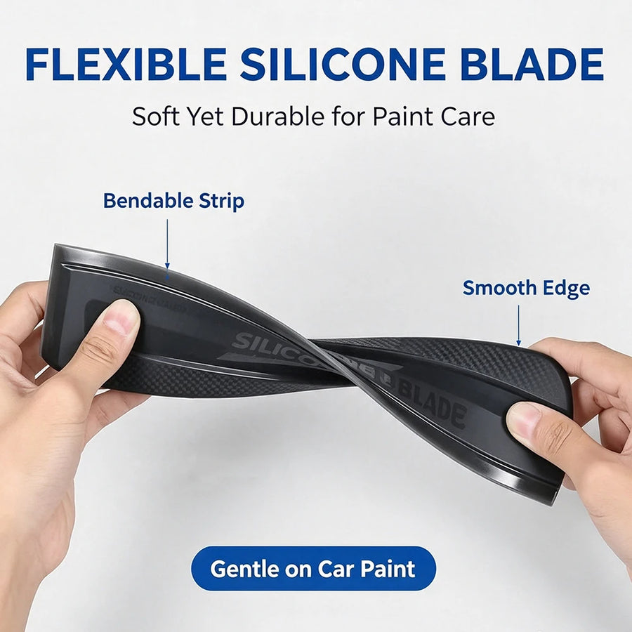 Silicone Windshield Squeegee with Textured Grip