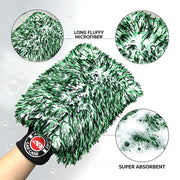 Oversized Plush Microfiber Car Wash Mitt with Wide Cuff