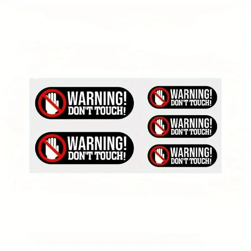 Warning “Don’t Touch” Waterproof Vinyl Decal Set – 3 Colors