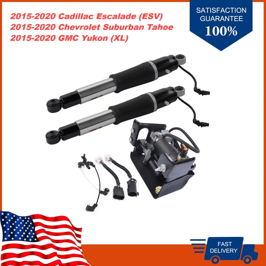 Rear Air Shock Absorber & Compressor Kit for Chevrolet Suburban/Tahoe 2015-2020