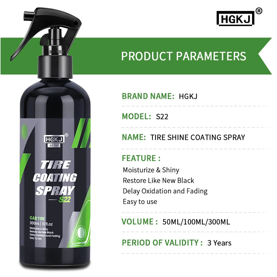 Automotive Tire Shine Spray and Rubber Restorer