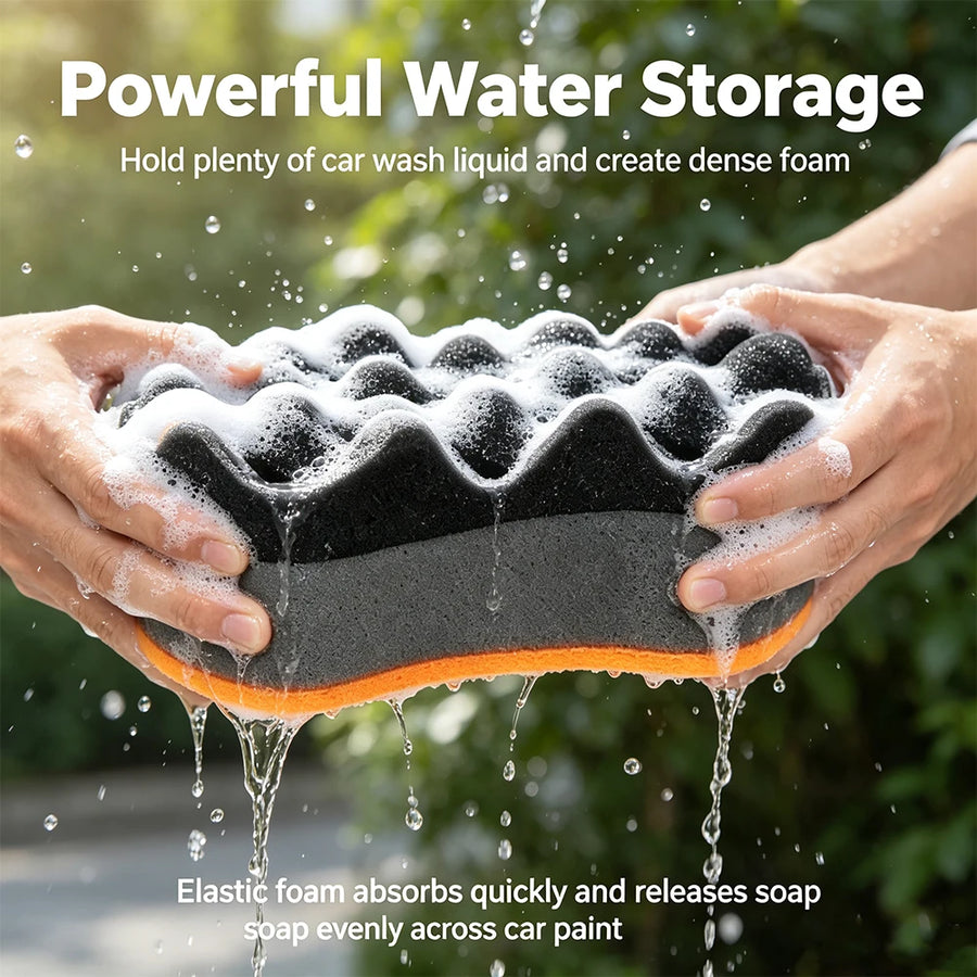 Contoured Car Wash Sponges, 2-Piece Shape Options