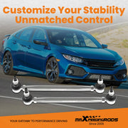 Front Adjustable Sway Bar End Link Set for Honda Civic 2016-2019