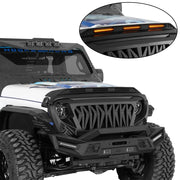 LED Hood Protector Stone Guard for 2018–2026 Jeep Wrangler JL/Gladiator JT