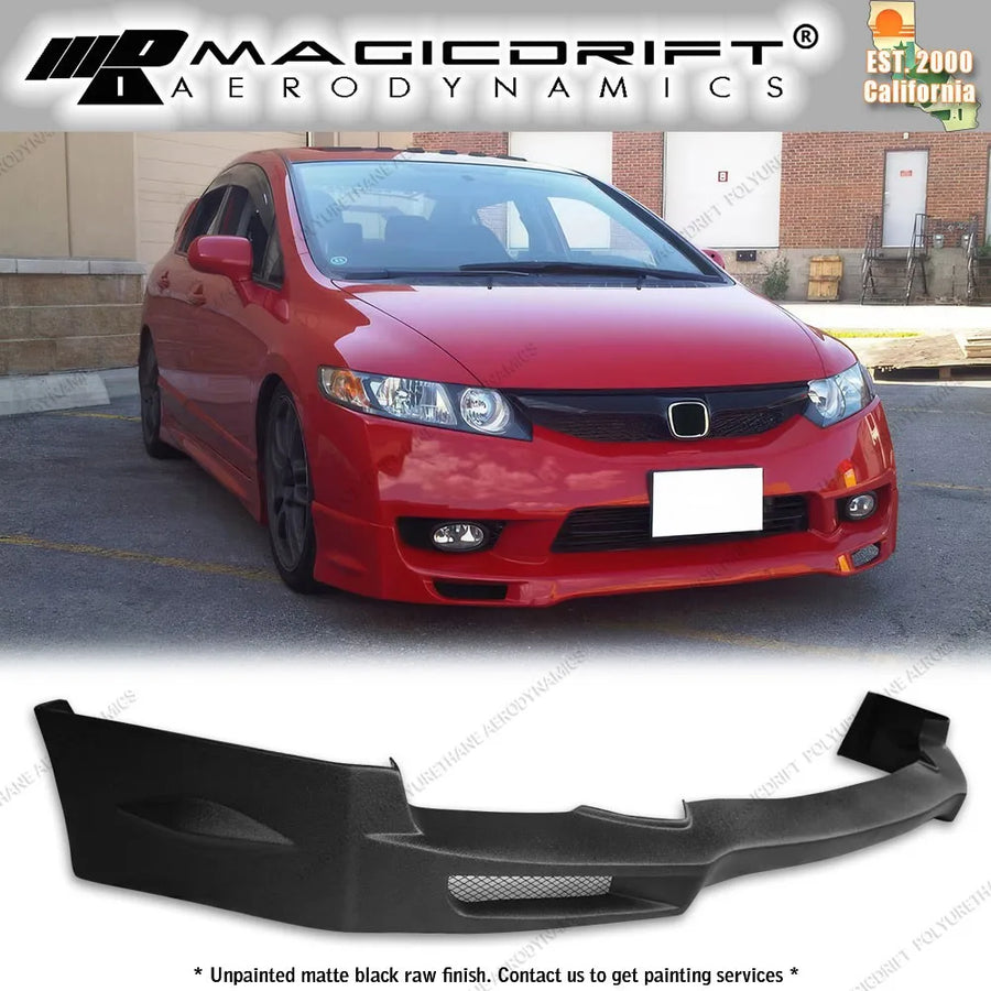 Front Bumper Lip & Splitter for 2009–2011 Honda Civic – 4-door