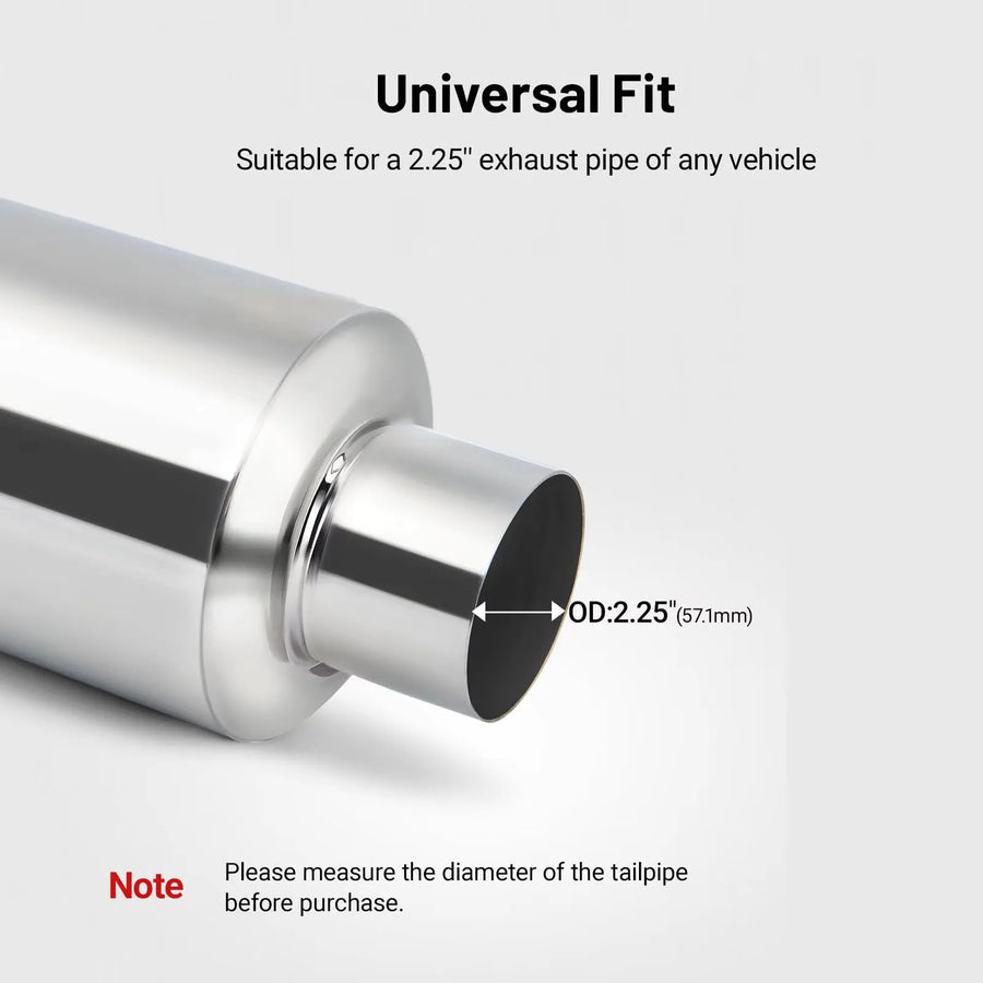 Universal Stainless Steel Universal Exhaust Muffler – 57MM