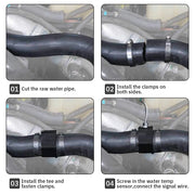 Water Temperature Sensor Hose Adapter, 16-22mm