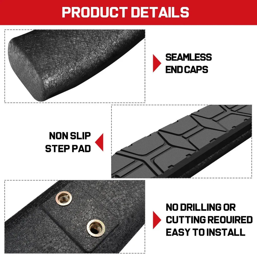 4.3 in Curved Running Boards for 2005–2026 Nissan Frontier Crew Cab