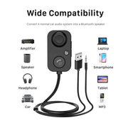 USB Bluetooth and AUX Audio Adapter for Car Stereo Systems