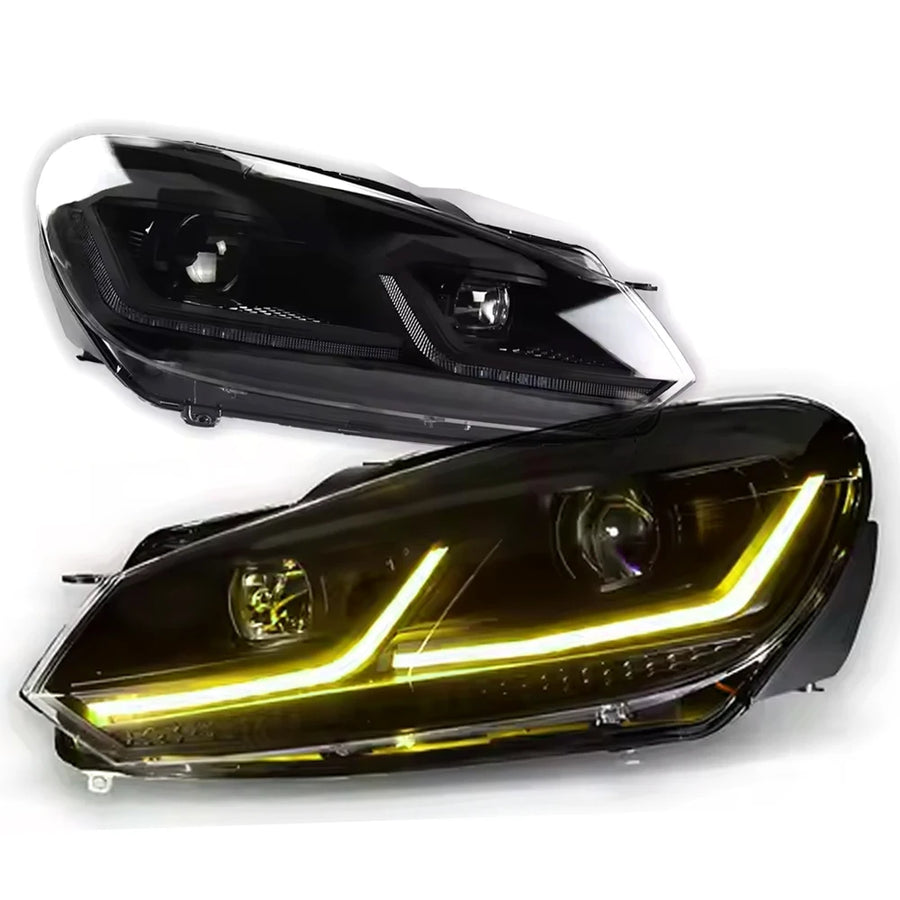 LED Headlight Assembly Set for 2009–2012 Volkswagen Golf