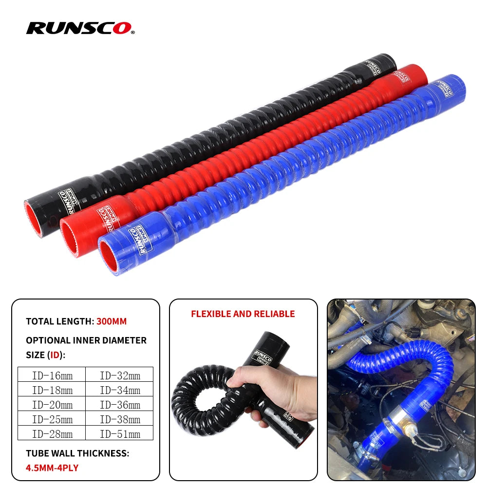 Universal 30cm Silicone Coolant & Intake Hose, 16-28mm