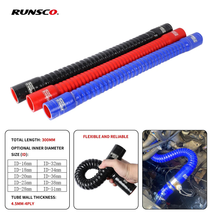 Universal 30cm Silicone Coolant & Intake Hose, 16-28mm