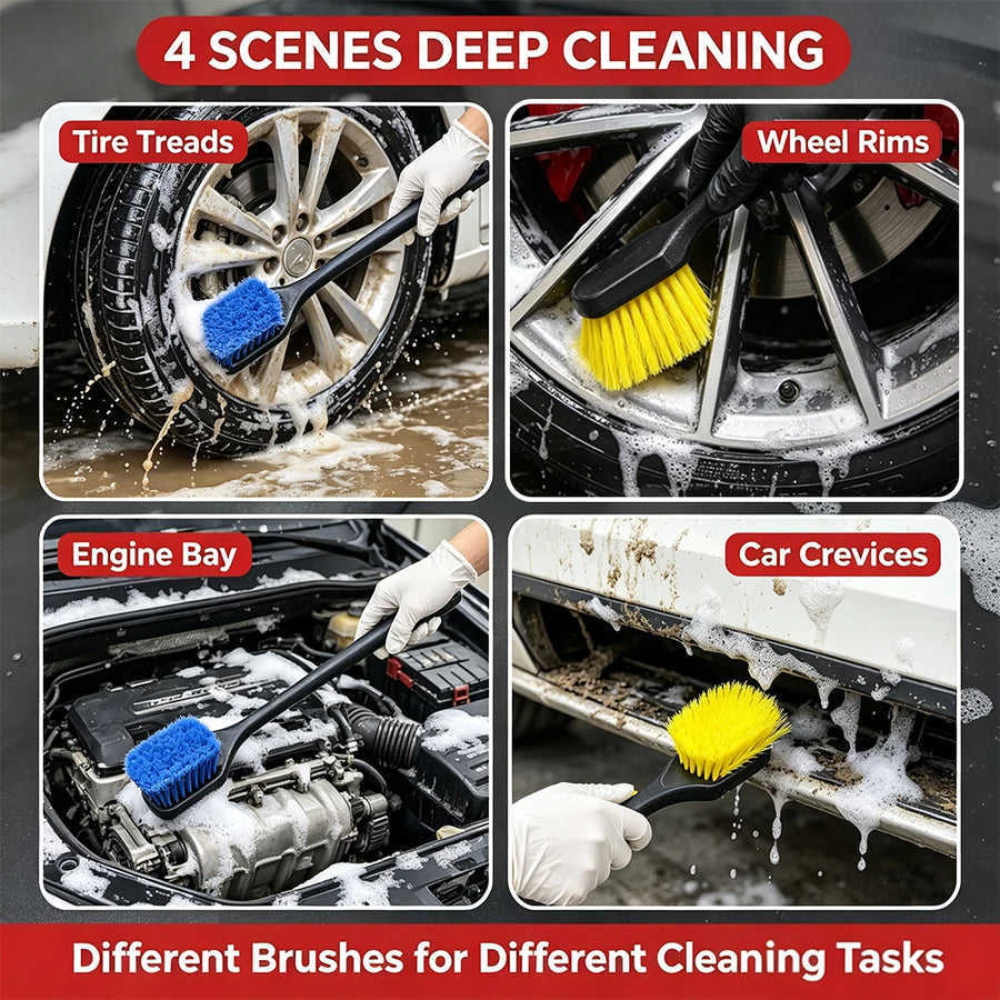 Long-Handle Wheel & Tire Scrub Brushes - Style Options