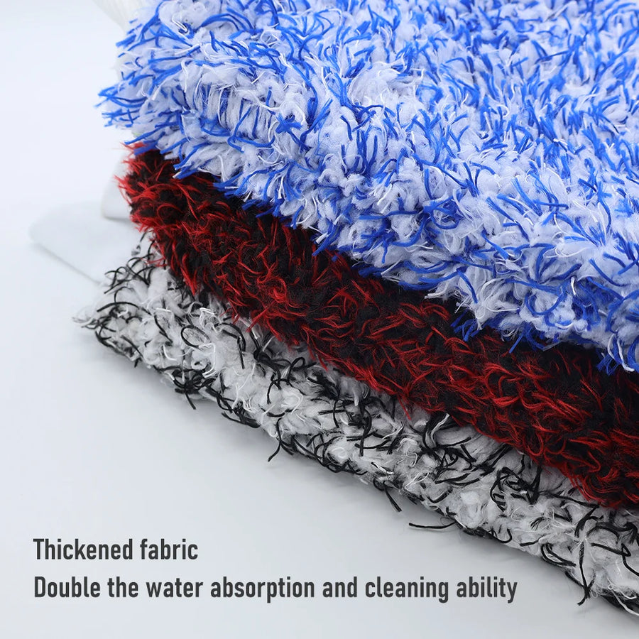 Dual-Sided Microfiber Car Wash Mitts - Color Options