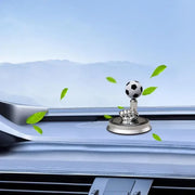 Solar-Powered Rotating Football Car Aroma Diffuser
