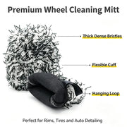 Microfiber Wheel Cleaning Mitts for Rims & Spokes