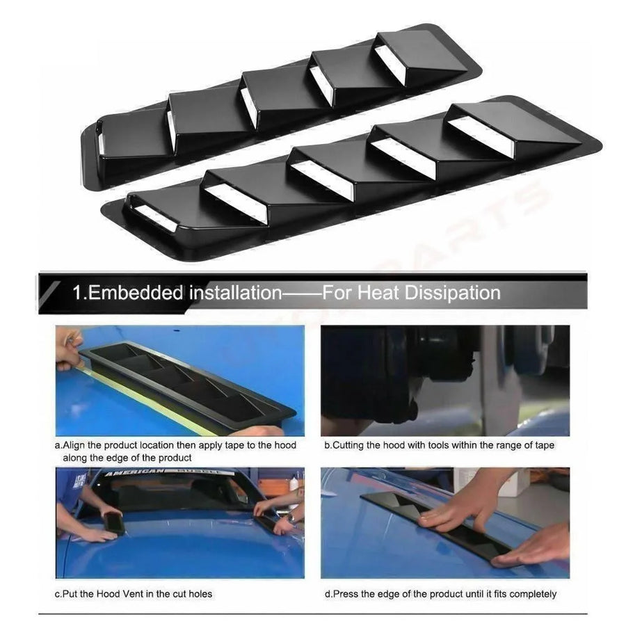 Universal Hood Vent Scoop Covers – Pair