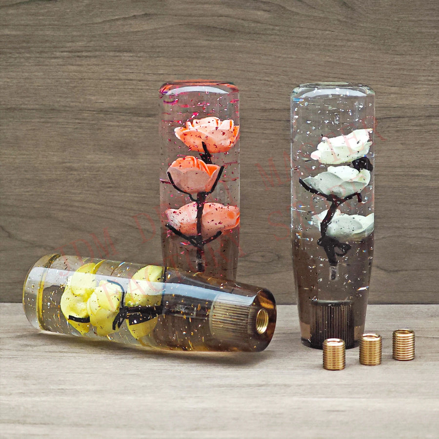 15cm Acrylic Flower Manual Gear Shift Knob