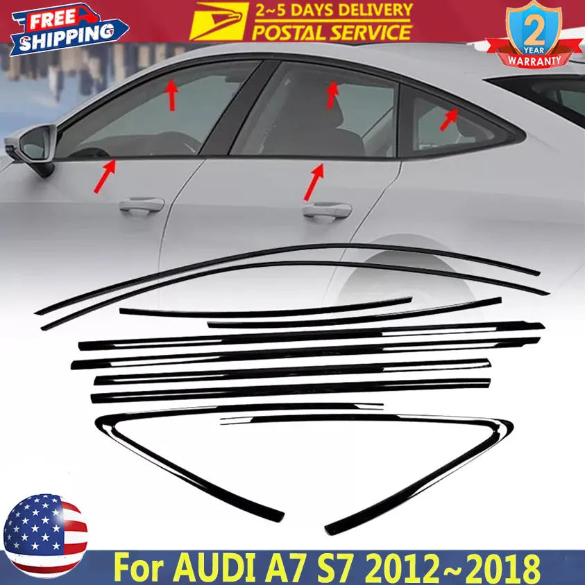 Exterior Window Trim Set for Audi A7 S7 2012-2018