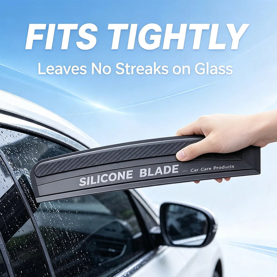 Silicone Windshield Squeegee with Textured Grip