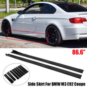 8-Piece 86.6-Inch Side Skirt Extension Kit for BMW 3 Series M3 328i 335i Coupe