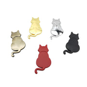 3D Cat Metal Vehicle Decal - 6.5 x 3.5 cm