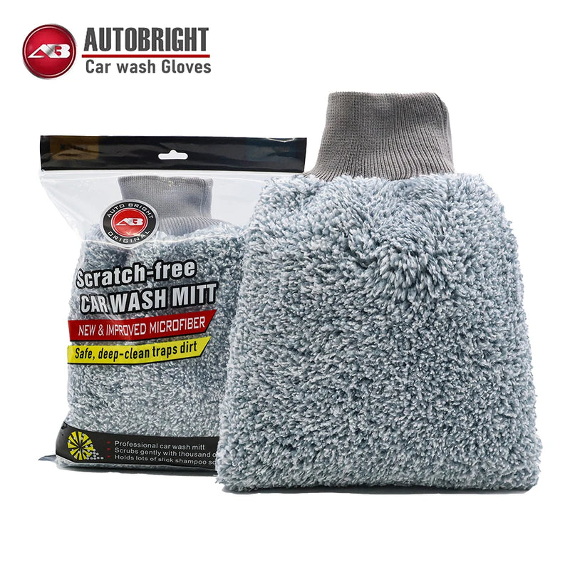 Thick Microfiber Car Wash Mitt, 26 x 22 cm