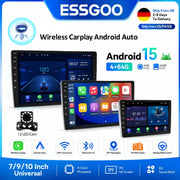 Android 15 Car Stereo with Wireless CarPlay, Android Auto, GPS and Touchscreen Options