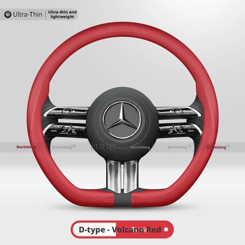 Nappa Steering Wheel Cover for MERCEDES-BENZ GLA GLB GLC GLE-Class A C E S Class
