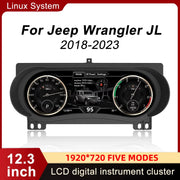 12.3-Inch Digital Gauge Cluster for Jeep Wrangler JL and Gladiator 2018–2023