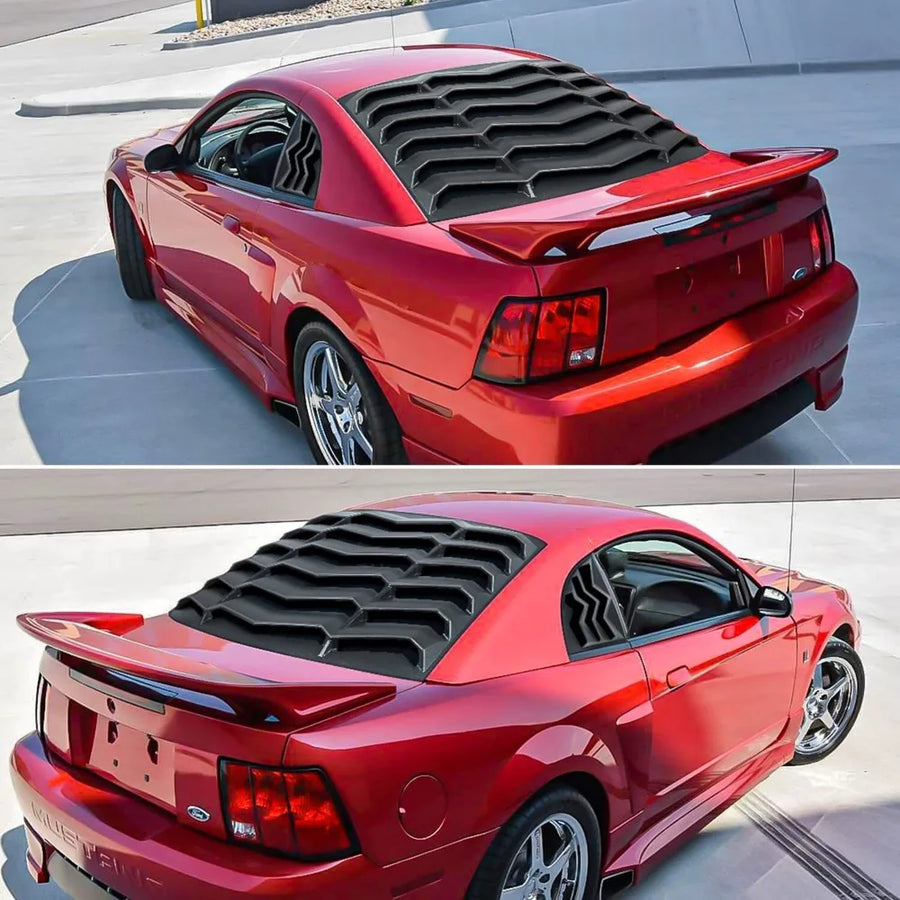 Matte Black Rear Window Louver – 1999–2004 Ford Mustang