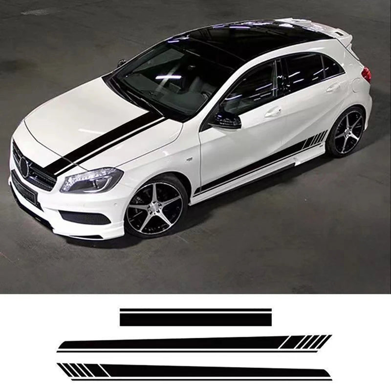 Long-Strip Hood and Door Vinyl Decal Set