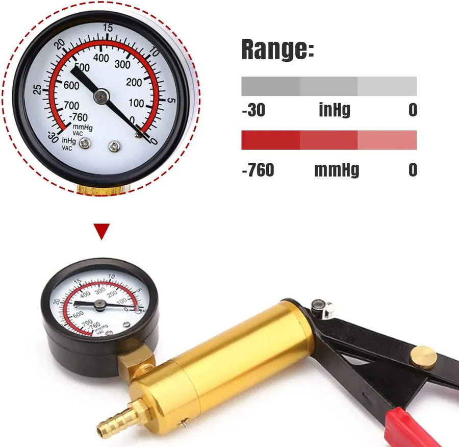 Handheld Vacuum Pump and Brake Bleeder Test Kit
