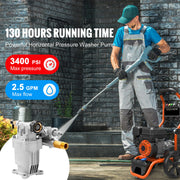3/4-Inch Shaft Pressure Washer Pump – 3,400 PSI, 2.5 GPM