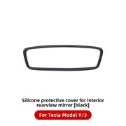 Silicone Interior Rearview Mirror Protector for Tesla Models 2019-2025