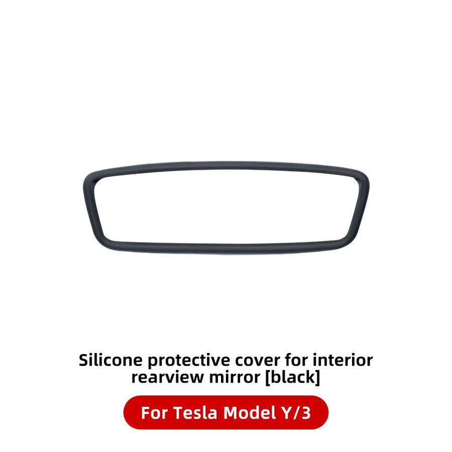 Silicone Interior Rearview Mirror Protector for Tesla Models 2019-2025