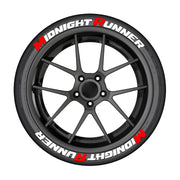 Midnight Runner Car Tire Decorative Sticker Pvc Waterproof Sectional Decal No Glue One Set for Four Tires