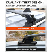 Black Roof Rack Crossbar Set for 2021–2026 Jeep Grand Cherokee