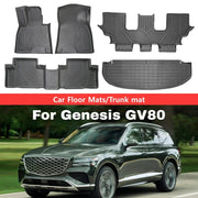 TPE All-Weather Floor Mats and Cargo Liner Set for Genesis GV80 Seven-seats 2020-2025