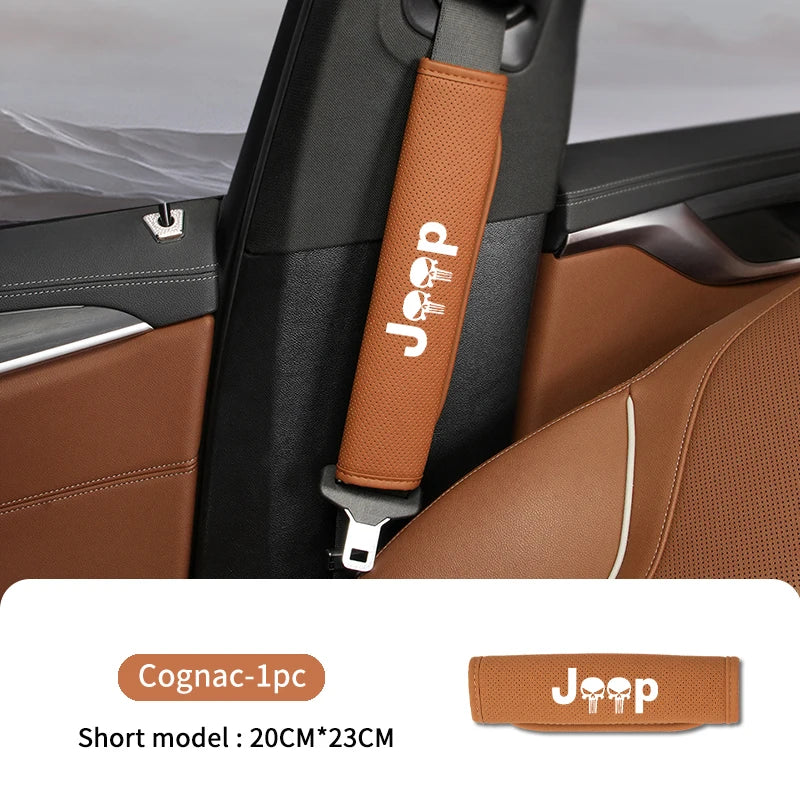 Leather Seat Belt Shoulder Pad for Jeep – Short or Long